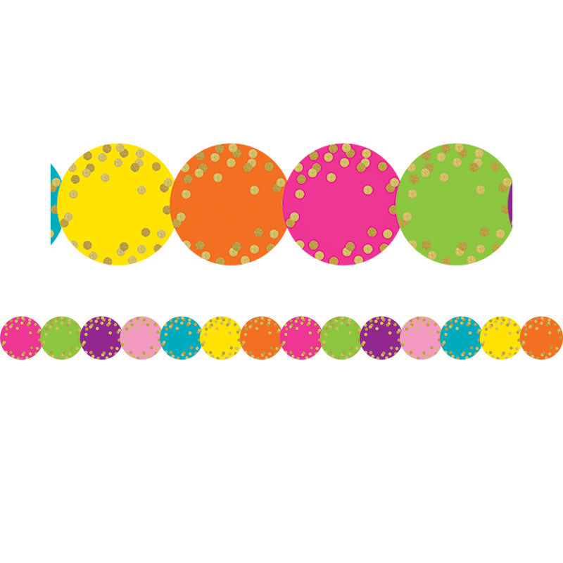 Teacher Created Resources Confetti Circles Die-Cut Bulletin Board Border
