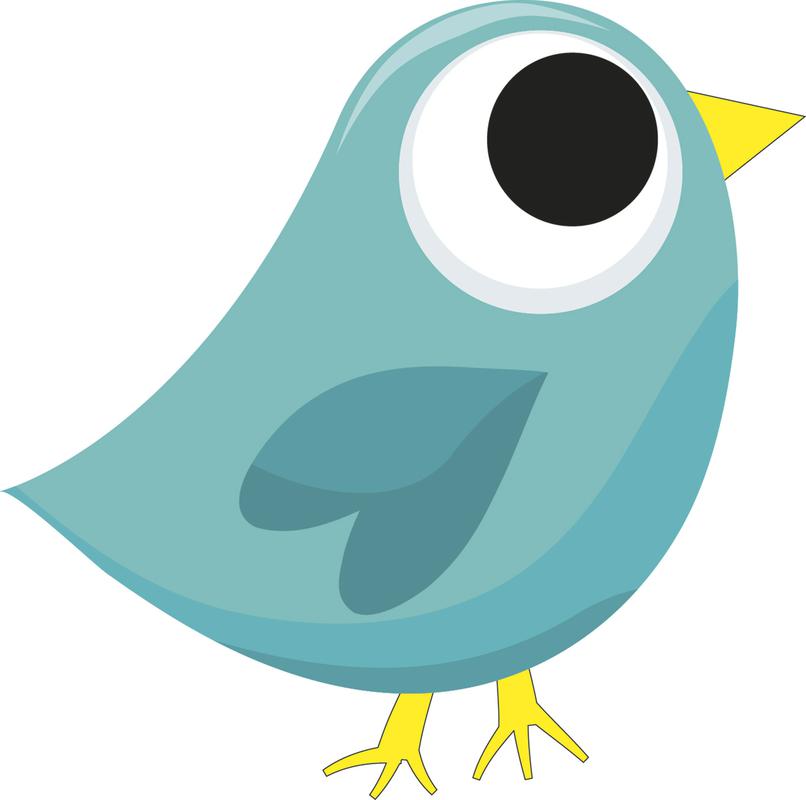 Blue Tweet Magnetic Whiteboard Eraser