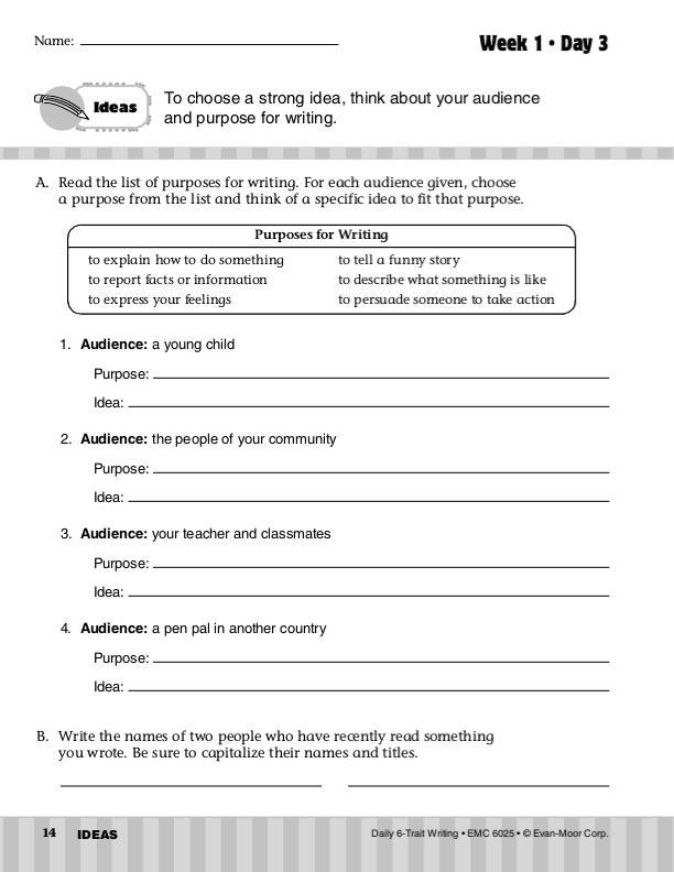 Daily 6-Trait Writing, Grade 5