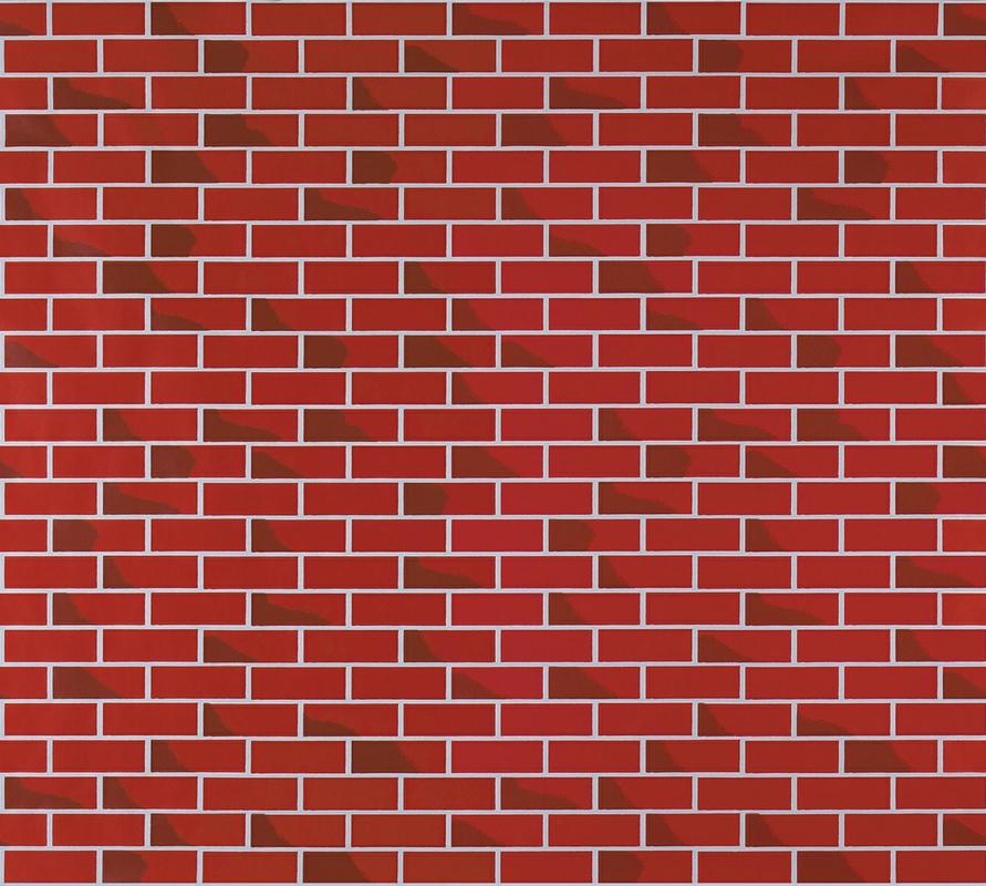 Corobuff® Corrugated Tu-Tone Brick Background Paper Roll, 48" x 12 ½'