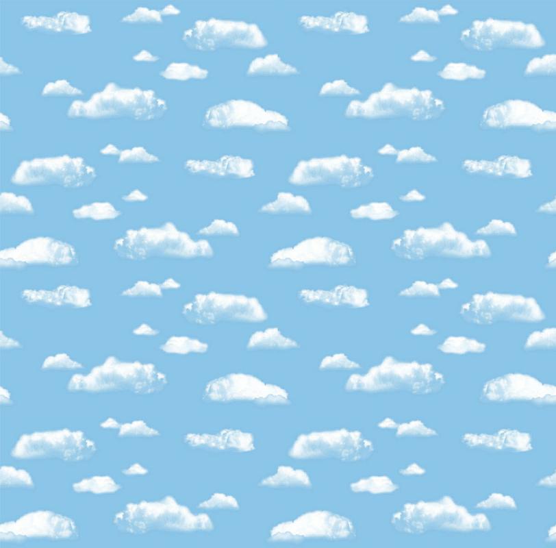 Corobuff® Corrugated Clouds Background Paper Roll, 48" x 12 ½'