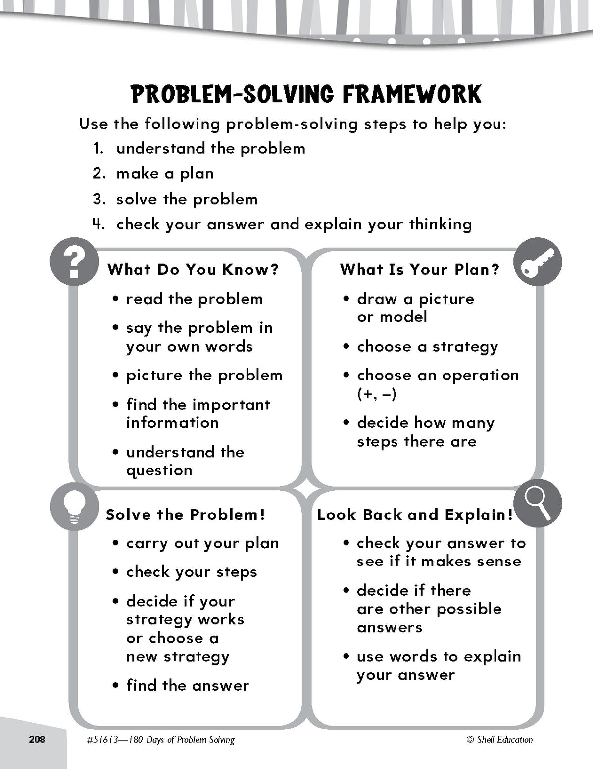 Shell Education 180 Days of Problem Solving for First Grade