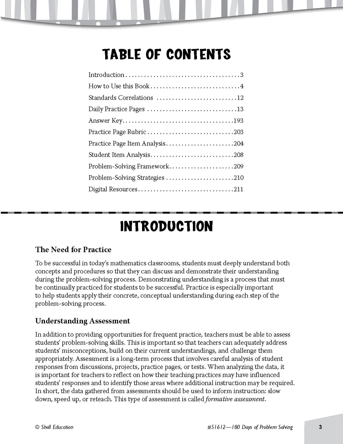 Shell Education 180 Days of Problem Solving for Kindergarten