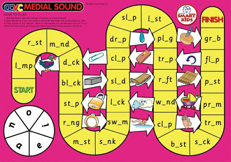 CVC Spelling Board Games