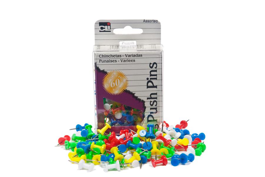 Push Pins, Assorted Colors