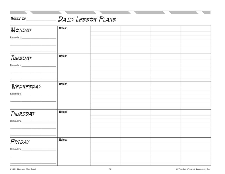 Chalkboard Teacher Lesson Plan Book