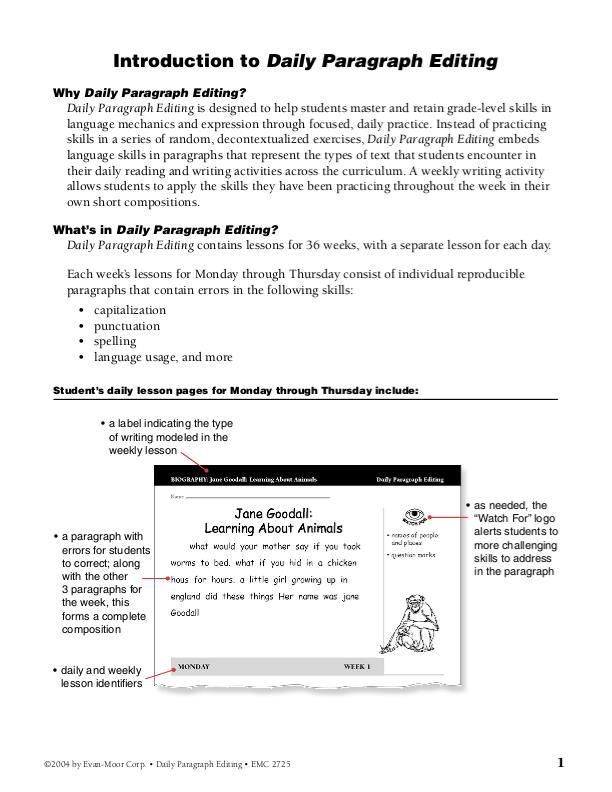 Daily Paragraph Editing, Grade 2
