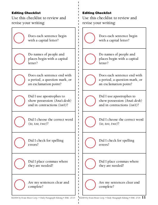 Daily Paragraph Editing, Grade 2