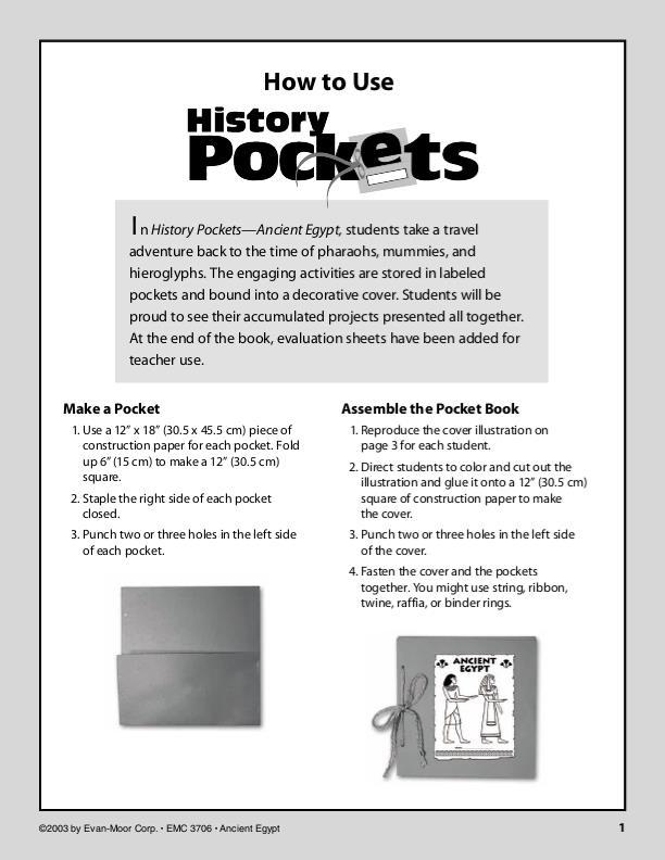History Pockets, Ancient Egypt