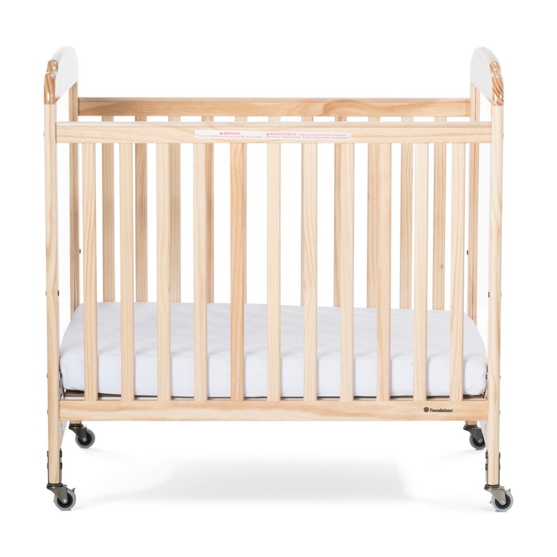 Next Gen Serenity® Compact Fixed-Side Crib, Clearview, Natural