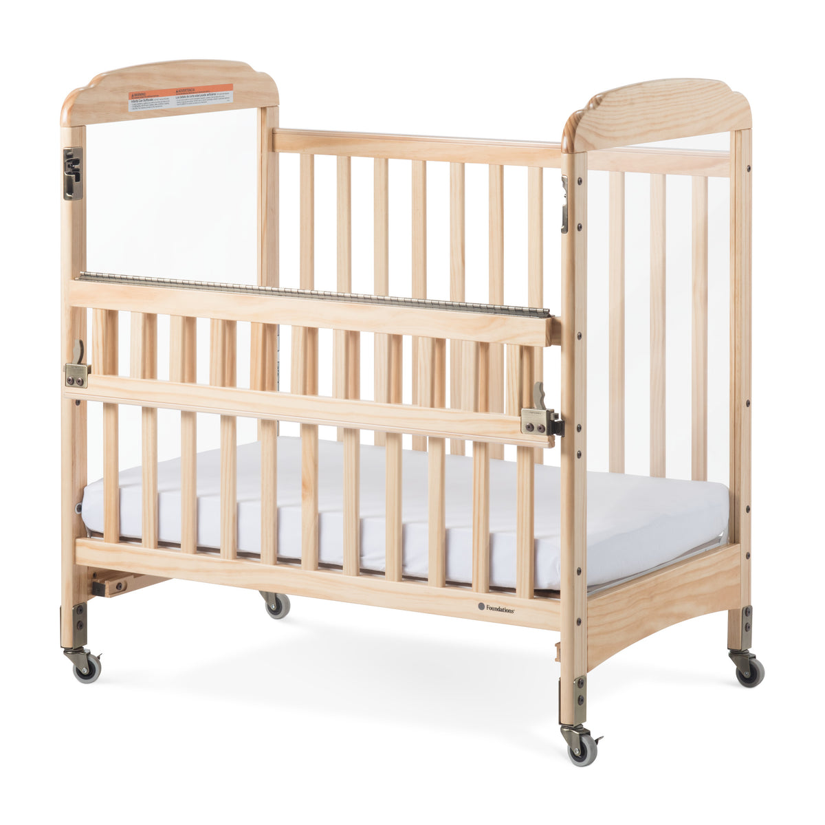 Next Gen Serenity® Compact SafeReach® Crib, Clearview, Natural