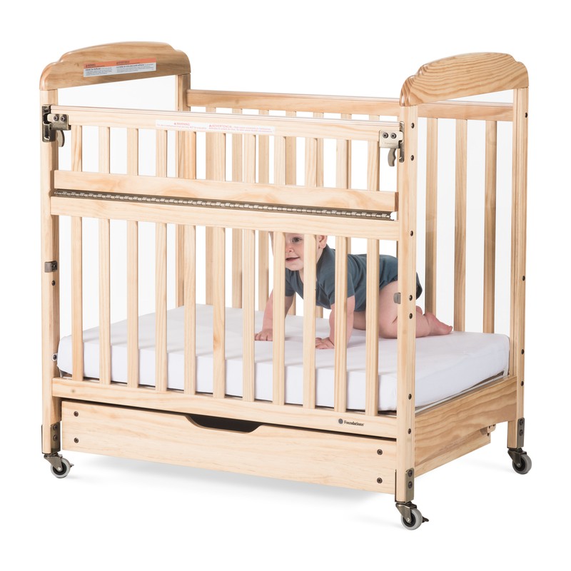 Next Gen Serenity® Compact SafeReach® Crib, Clearview, Natural