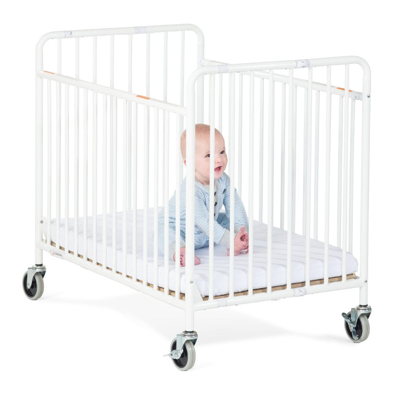 StowAway™ Compact Steel Folding Crib, White