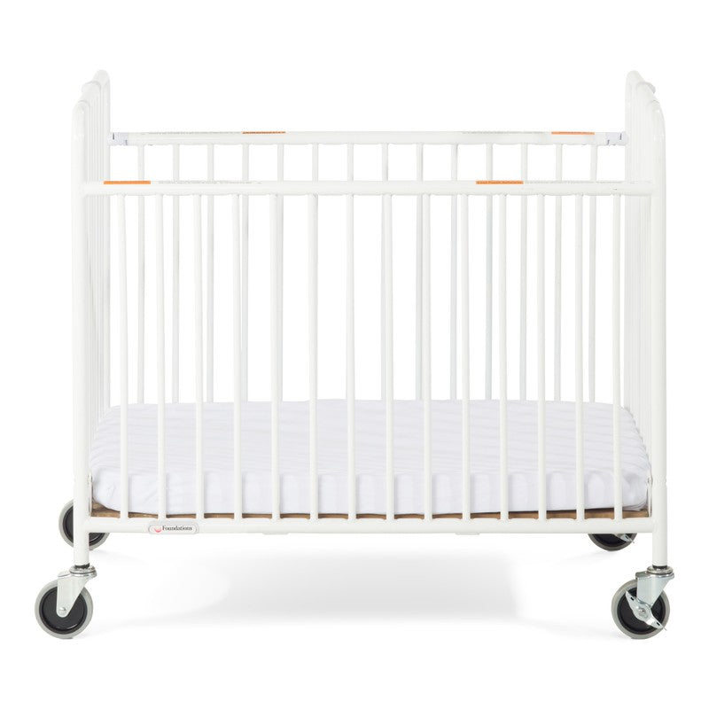 StowAway™ Compact Steel Folding Crib, White