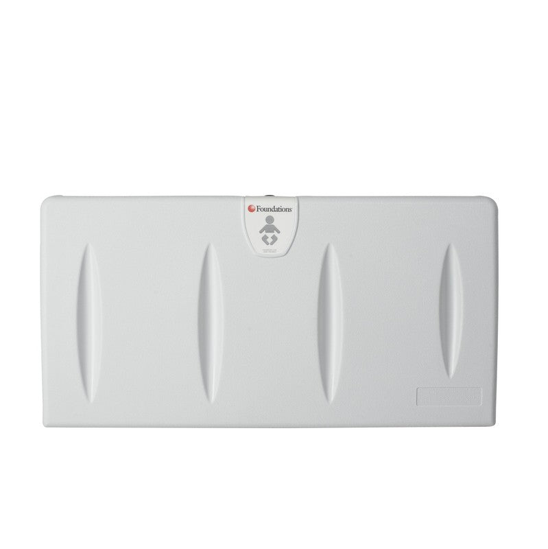 Light Gray Polyethylene Surface-Mounted Changing Station, Horizontal