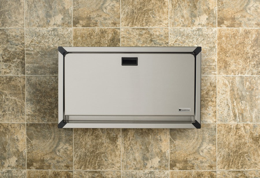Clad Stainless Steel Changing Station, Surface-Mounted