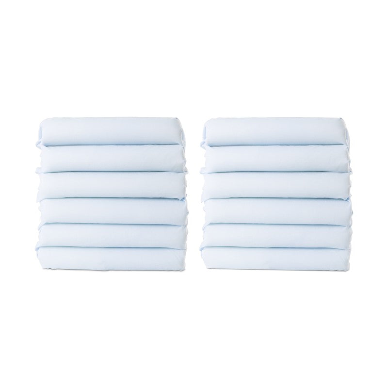 CozyFit™ Cot Sheet, Toddler Size, Blue (12 Pack)