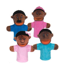 Family Bigmouth Puppets, African American Family of 4