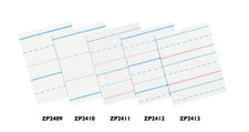 Zaner-Bloser&trade; Broken Midline Sulphite Paper, 1/2" Ruled Long Way, Grade 2