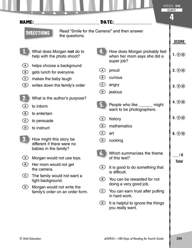 180 Days Of Reading Book For Fourth Grade