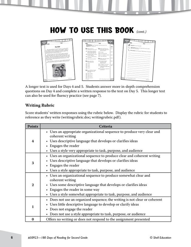 180 Days Of Reading Book For Second Grade