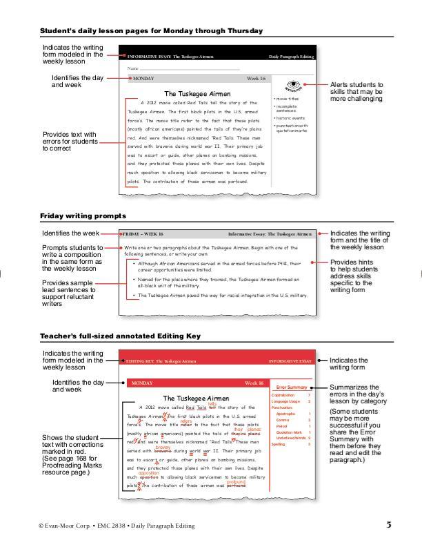 Daily Paragraph Editing, Grade 8