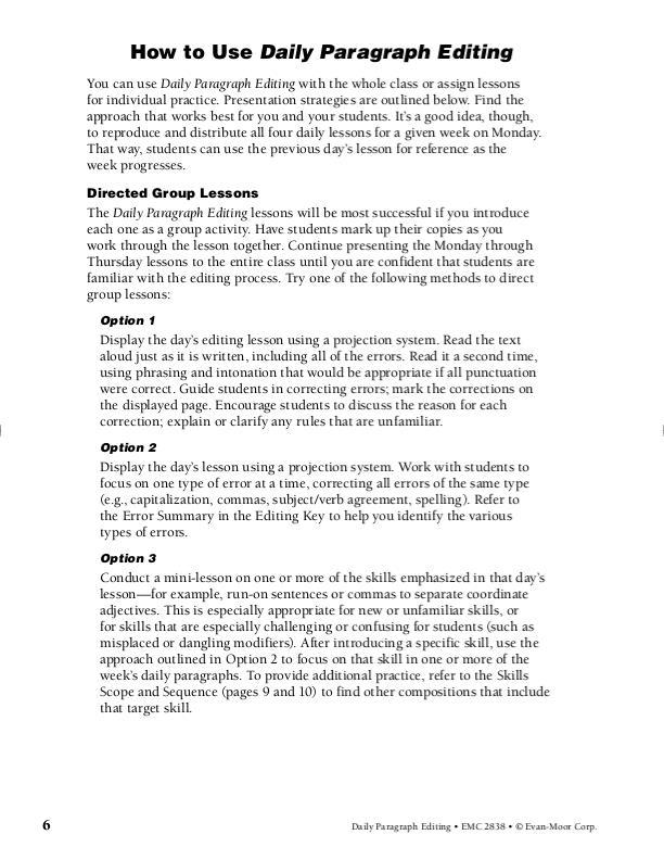 Daily Paragraph Editing, Grade 8