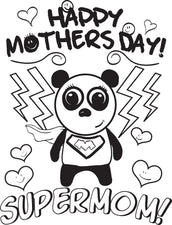 Supermom Mother's Day Coloring Page