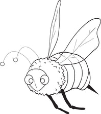 Bee Coloring Page #1