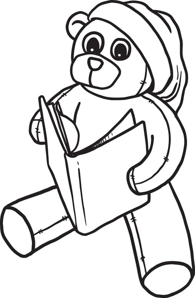 FREE Printable Christmas Teddy Bear Coloring Page for Kids – SupplyMe