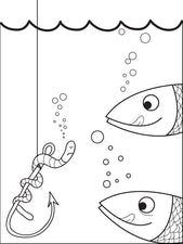 Cartoon Fish Coloring Page #2