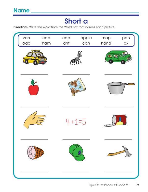 Spectrum Phonics Workbook, Grade 2