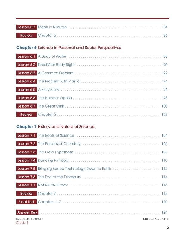 Spectrum Science Workbook, Grade 4