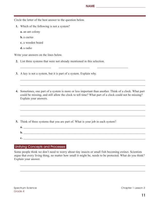 Spectrum Science Workbook, Grade 4