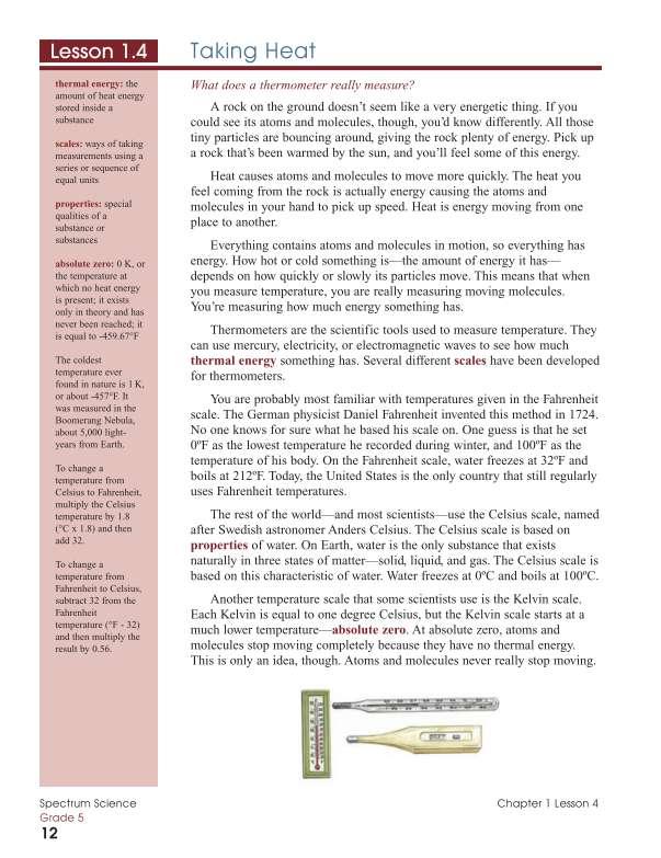 Spectrum Science Workbook, Grade 5