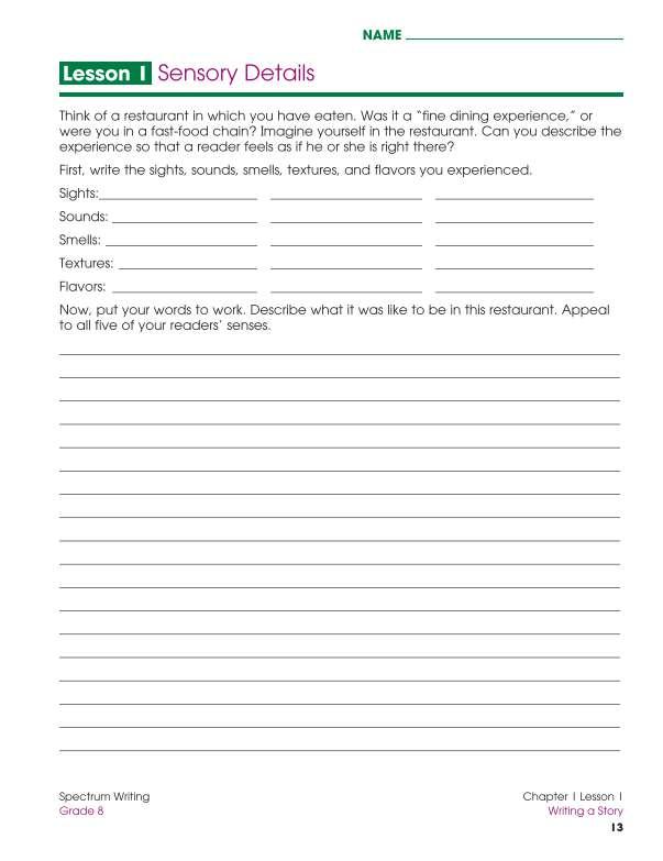 Spectrum Writing Workbook, Grade 8