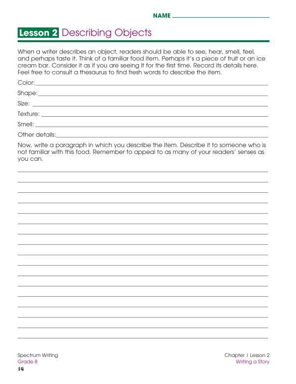 Spectrum Writing Workbook, Grade 8