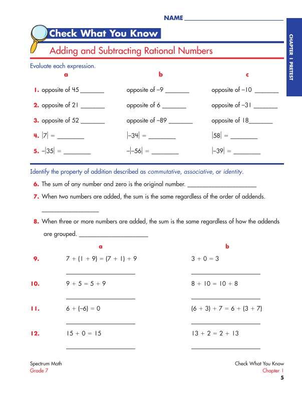 Spectrum Math Workbook, Grade 7