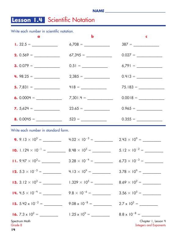 Spectrum Math Workbook, Grade 8