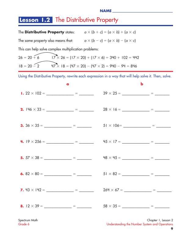 Spectrum Math Workbook, Grade 6