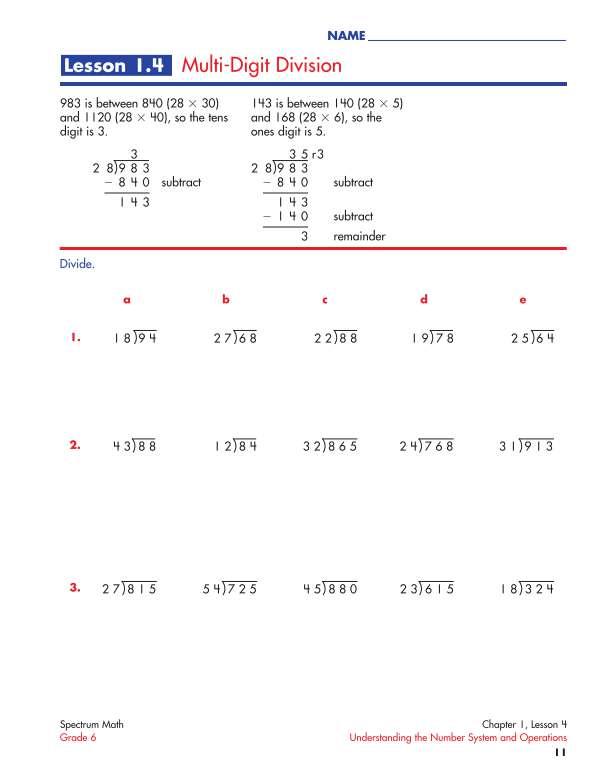 Spectrum Math Workbook, Grade 6