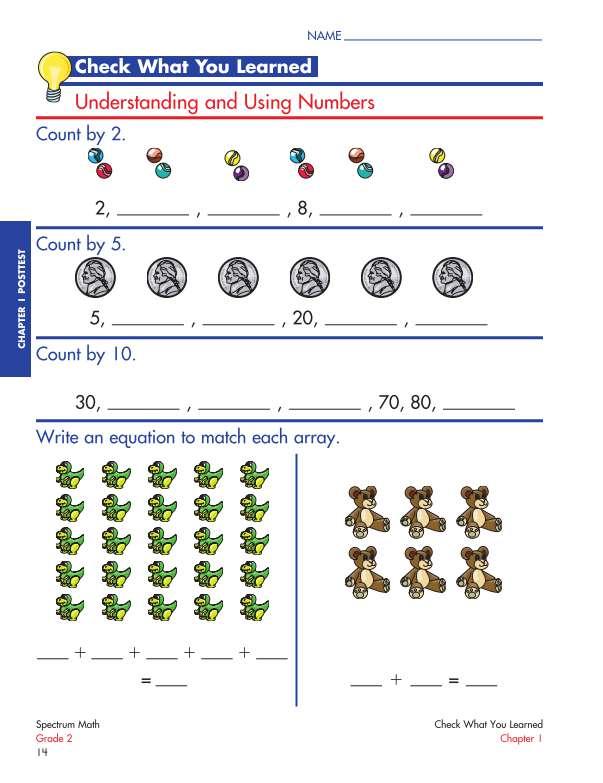 Spectrum Math Workbook, Grade 2