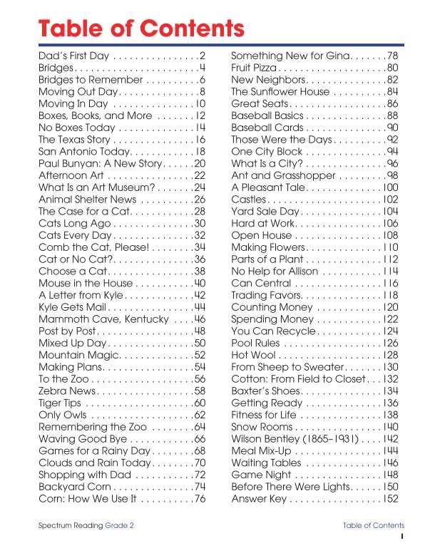 Spectrum Reading Workbook, Grade 2