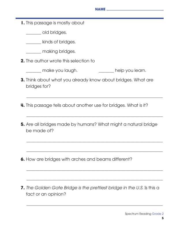 Spectrum Reading Workbook, Grade 2