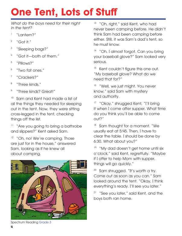 Spectrum Reading Workbook, Grade 3
