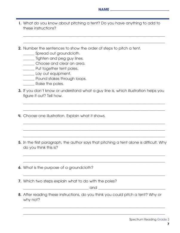 Spectrum Reading Workbook, Grade 3