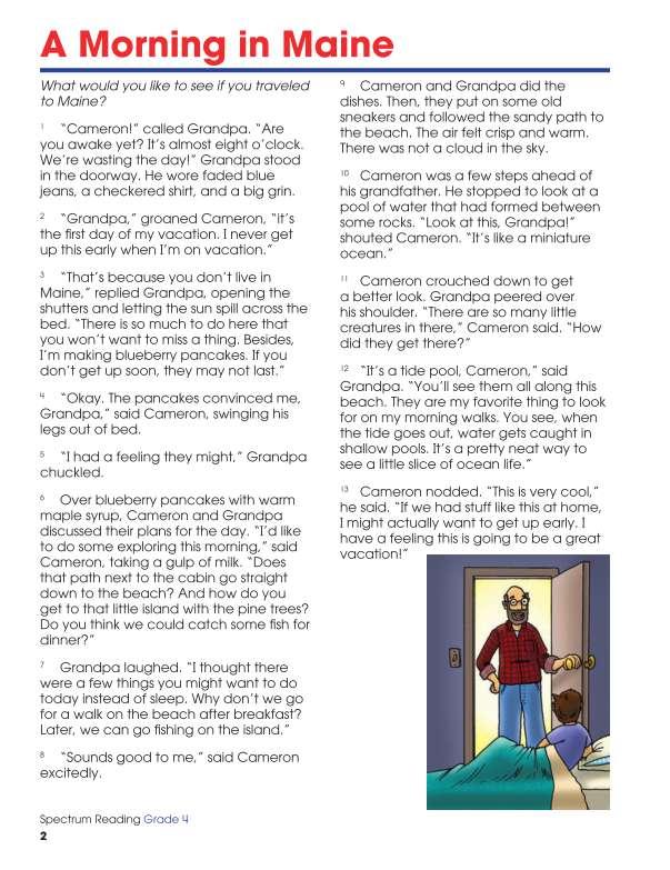 Spectrum Reading Workbook, Grade 4