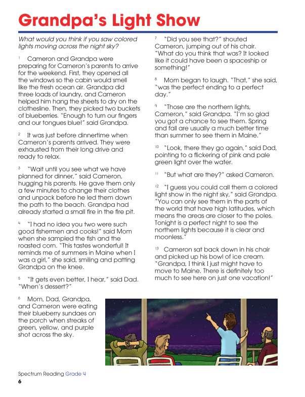 Spectrum Reading Workbook, Grade 4