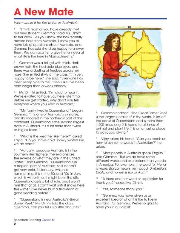 Spectrum Reading Workbook, Grade 5
