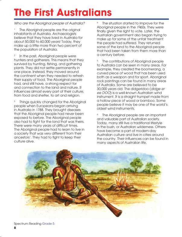 Spectrum Reading Workbook, Grade 5